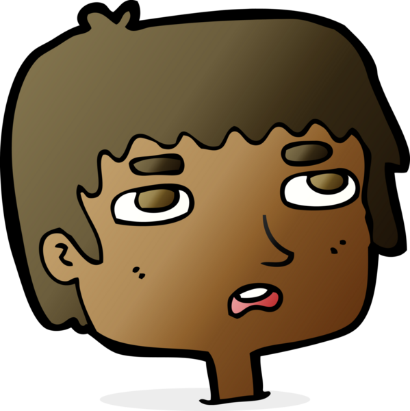 Bir insan tarafından çizilmiş mutsuz bir yüz.