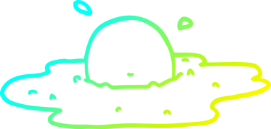 Bir insan tarafından çizilen kızarmış yumurtanın soğuk gradyan çizimi