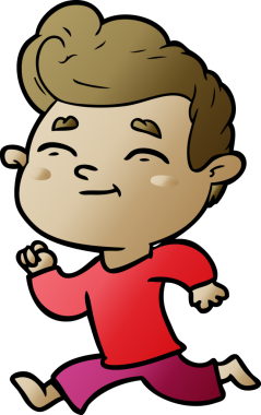 Bir insan tarafından çizilmiş bir karikatür adam.