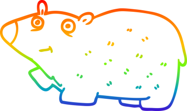 gökkuşağı gradyan çizimi bir insan tarafından çizilmiş mutlu ayı çizgi