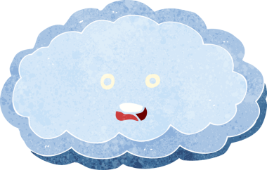 bir insan tarafından çizilmiş karikatür dekoratif bulut