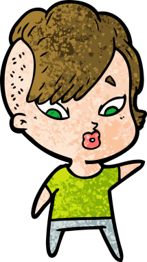 Bir insan tarafından çizilmiş bir karikatür.