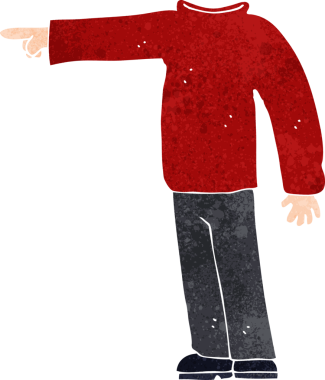 Bir insan tarafından çizilmiş kafasız bir adam.