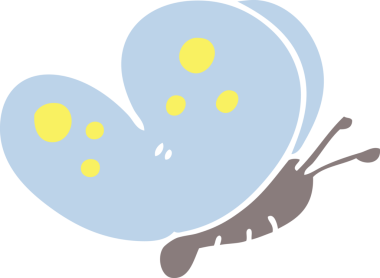 Bir insan tarafından çizilmiş garip bir kelebek çizimi.