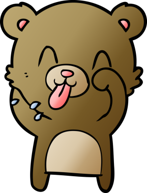 Bir insan tarafından çizilmiş bir çizgi film karakteri.