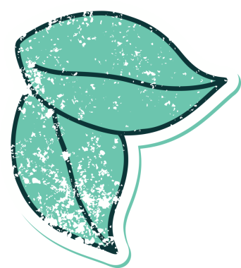 Bir insanın çizdiği yaprakların sembolik dövmeli görüntüsü