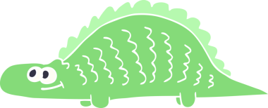 Bir insan tarafından çizilmiş tarih öncesi dinozor karalaması.
