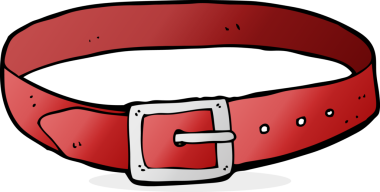 Bir insan tarafından çizilmiş deri kemer.