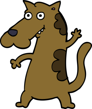 Bir insan tarafından çizilmiş karalama köpeği.