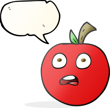 Bir insan tarafından çizilmiş serbest konuşma balonu karikatürü domatesi