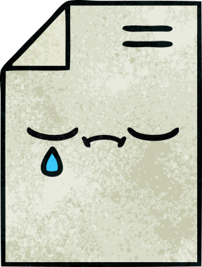 Bir insan tarafından çizilmiş bir kağıdın retro grunge desen karikatürü