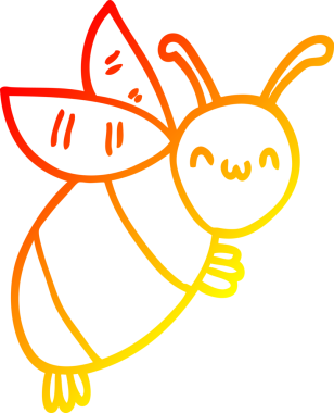 Bir insan tarafından çizilmiş bir çizgi filmin sıcak çizgi çizimi