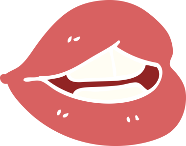 Bir insan tarafından çizilmiş pembe dudaklar.