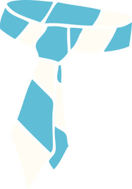 Bir insan tarafından çizilmiş karalama çizgili bir kravat.