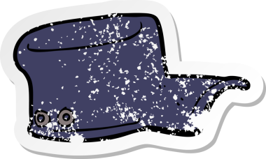 Bir insan tarafından çizilmiş eski moda üniforma şapkası.