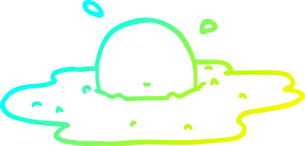 Bir insan tarafından çizilen kızarmış yumurtanın soğuk gradyan çizimi