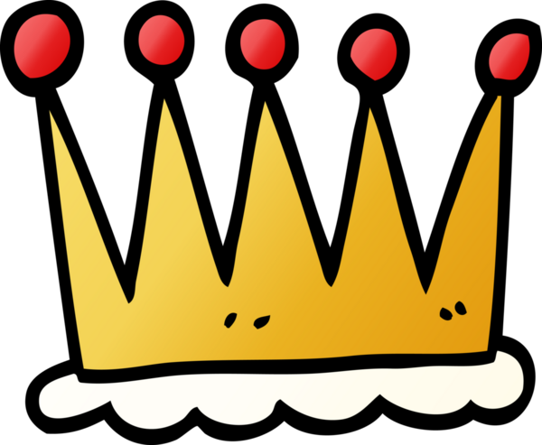 Bir insan tarafından çizilmiş basit bir karikatür tacı.