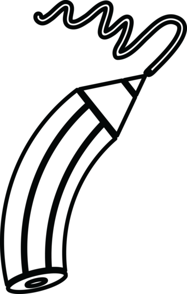 Bir insan tarafından çizilmiş bir çizginin vektör simgesi çizimi