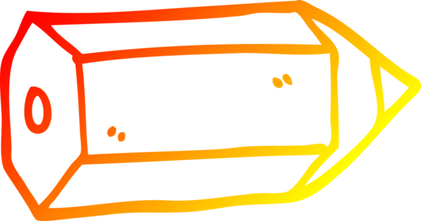 Bir insan tarafından çizilmiş karikatür renkli bir kalemin sıcak çizgi çizimi