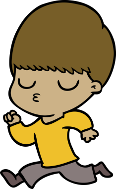 Bir insan tarafından çizilmiş sakin çocuk çizgi filmi.