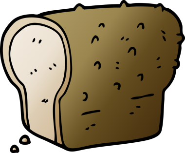 bir insan tarafından çizilmiş bütün ekmeği karalamak.