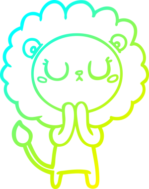 Bir insan tarafından çizilmiş karikatür aslanı çizimi.