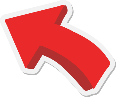 Bir insan tarafından çizilmiş ok karikatürü etiketi