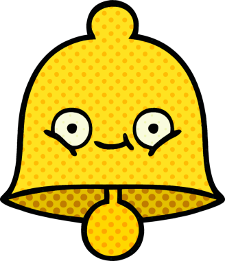 bir insan tarafından çizilmiş bir çanın çizgi roman tarzı