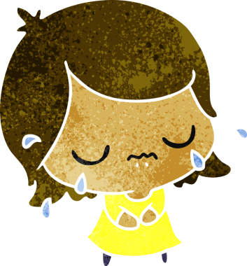 Bir insan tarafından çizilmiş sevimli bir kawai kızının serbest çizimi.