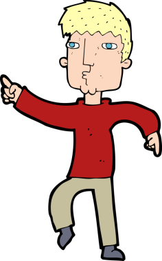 Bir insan tarafından çizilmiş çizgi film dansçısı.