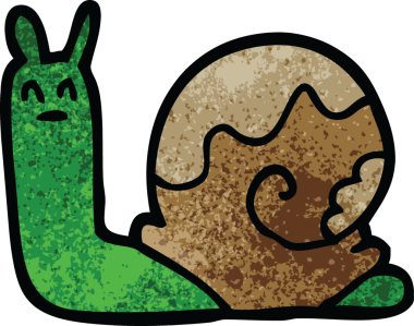 Bir insan tarafından çizilmiş karalama salyangozu.