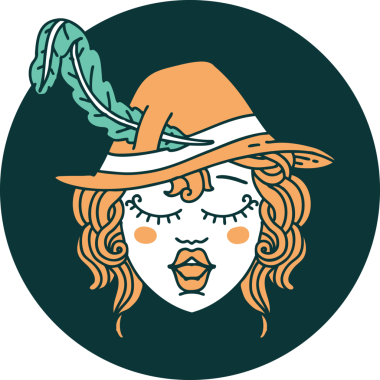 Bir insan tarafından çizilmiş insan ozan karakteri simgesi