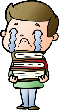 Bir insan tarafından çizilmiş ağlayan çizgi film adamı.