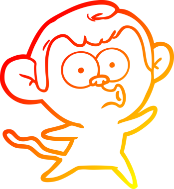 İnsan tarafından çizilmiş bir çizgi film çizimi, bir maymun için sürpriz oldu.