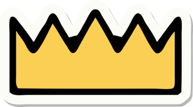 Bir insan tarafından çizilmiş geleneksel bir taç stili dövmesi.