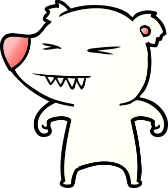 Bir insan tarafından çizilmiş kutup ayısı karikatürü