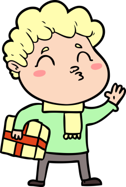 Çizgi film adamı somurtuyor Bir insan tarafından çizilmiş