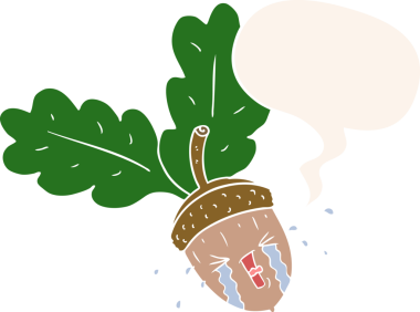 bir insan tarafından çizilmiş konuşma balonlu ağlayan palamut çizgi filmi.