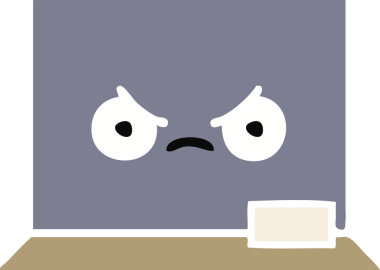 Bir insan tarafından çizilmiş düz renk retro karikatürü