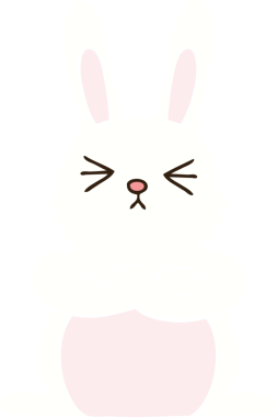 Bir insan tarafından çizilmiş garip çizgi film tavşanı.