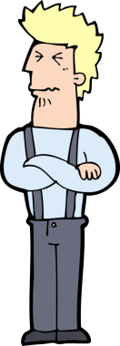 Bir insan tarafından çizilmiş rahatsız bir adam.