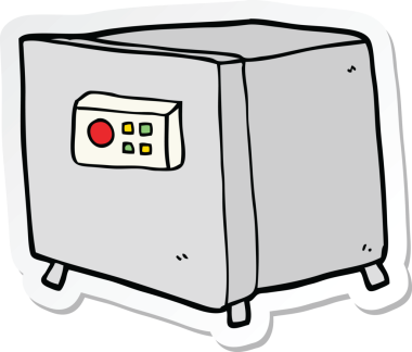 Bir insan tarafından çizilmiş bir kasanın çıkartması.