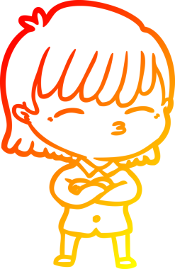 Bir insan tarafından çizilmiş bir karikatür kadın çizimi