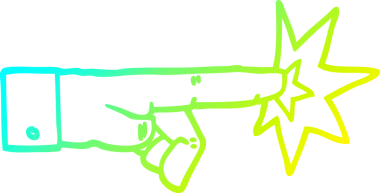 Bir insan tarafından çizilmiş bir çizgi filmin soğuk gradyan çizimi