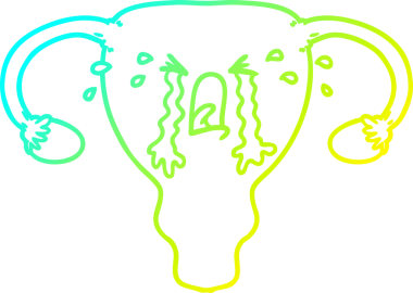 Bir insan tarafından çizilmiş ağlayan bir karikatür çizimi.