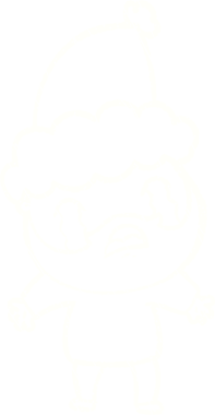 Ağlayan Noel Baba Tebeşiri Bir insan tarafından çizilmiş