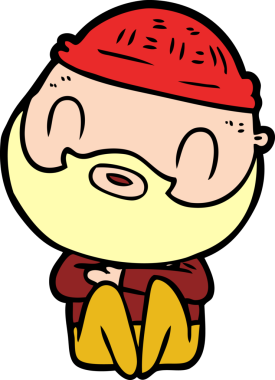 Bir insan tarafından çizilmiş sakallı bir adam.