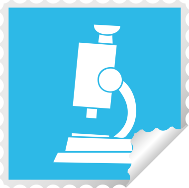 Bir insan tarafından çizilmiş bir mikroskop karikatürü.