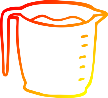 Bir insan tarafından çizilmiş bir karikatür sürahisinin sıcak çizgi çizimi