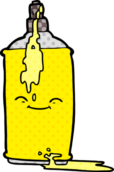 Bir insan tarafından çizilmiş bir sprey boya kutusu.